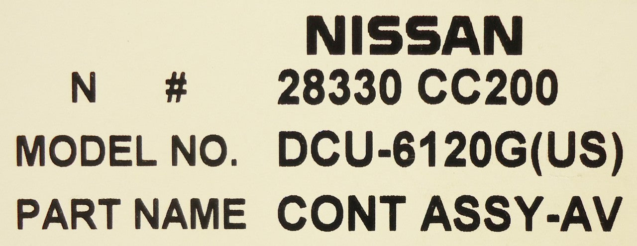 2006 2007 NISSAN Murano Pathfinder Armada Titan INFINITI QX56 A/V Audio Visual Display Control Unit Module