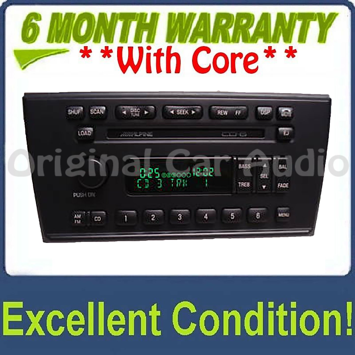 2000  - 2002 Lincoln LS OEM Alpine AM FM Radio 6 CD Changer Receiver