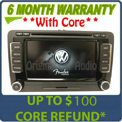 2010 - 2015 Volkswagen VW Jetta Passat OEM Fender Premium Sound RNS-510 Navigation GPS Touch Screen Radio Receiver (Blemishes)