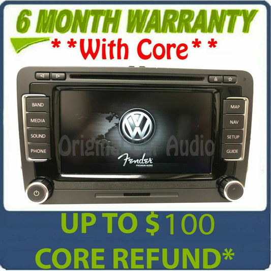 2010 - 2015 Volkswagen VW Jetta Passat OEM Fender Premium Sound RNS-510 Navigation GPS Touch Screen Radio Receiver (Blemishes)