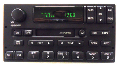1998 - 2002 Lincoln Navigator Town Car Alpine AM FM Radio Tape Player Receiver