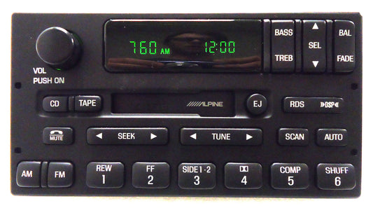 1998 - 2002 Lincoln Navigator Town Car Alpine AM FM Radio Tape Player Receiver