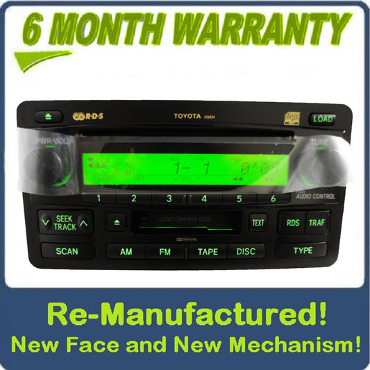 Re-Manufactured Toyota Tundra Radio Tape 6 Disc CD Changer 86120-0C091 2003-2004 NEW FACE NEW MECHANISM