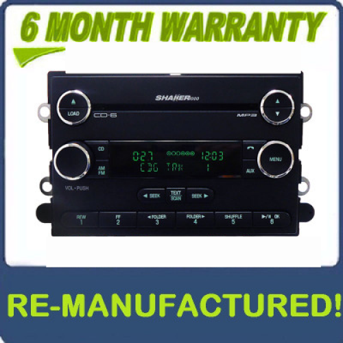 Re-manufactured 2007 - 2009 Ford MUSTANG OEM Radio AUX MP3 6 Disc CD Changer Sirius Satellite SHAKER 1000