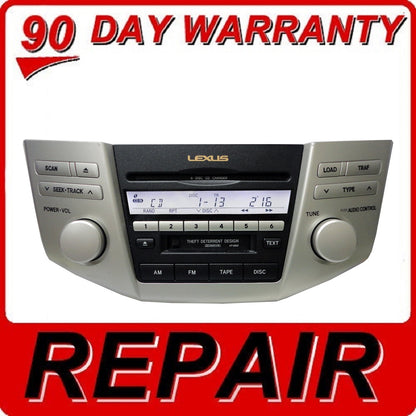 REPAIR Your 1999 - 2009 6 Disc Changer CD Player Radio LEXUS RX300 RX330 RX350 RX400h RX450h NEW CD MECHANISM