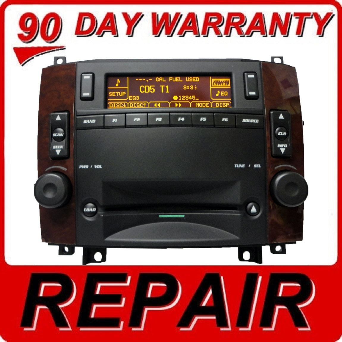 03 04 05 06 07 REPAIR YOUR CADILLAC CTS SRX OEM Radio 6 Disc Changer CD Player REPAIR 2003 2004 2005 2006 2007