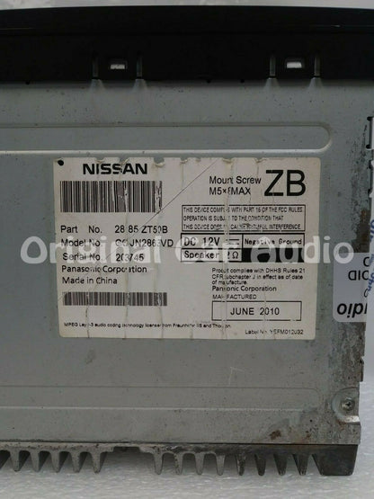 2009-2012 Nissan Sentra OEM IPOD Radio CD Player AM FM Aux 28185 ZT50B
