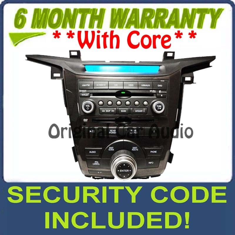 2011 - 2013 Honda ODYSSEY OEM Navigation Radio Rear Camera AUX DVD CD Player Receiver 2AU5