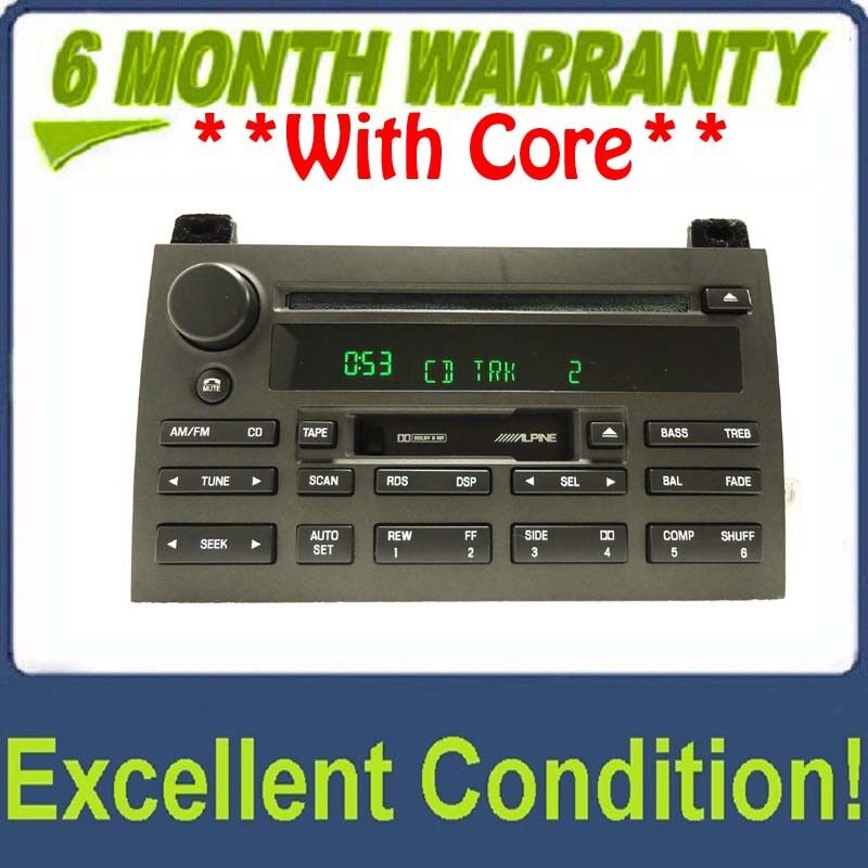 2003 2004 2005 2006 2007 2008 2009 LINCOLN Town Car OEM Radio Stereo Tape Cassette CD Player ALPINE Subwoofer