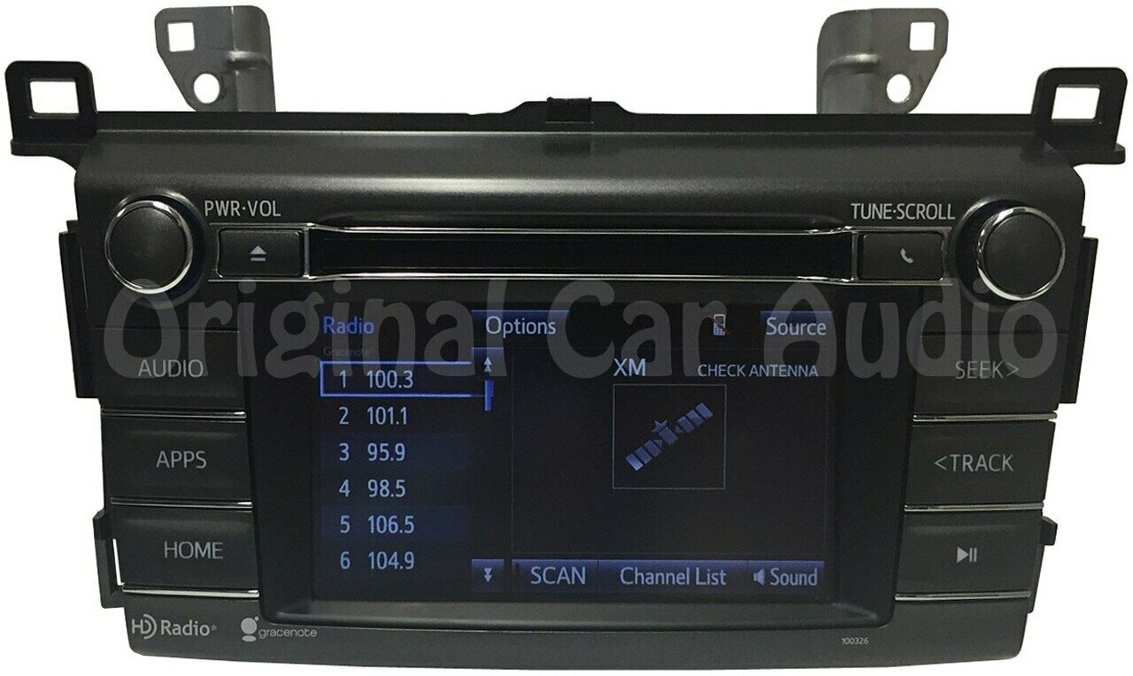 Refurbished 2013 2014 2015 2016 2017 Toyota OEM Gracenote AM FM HD Radio Bluetooth CD Player Receiver 100326, 100325