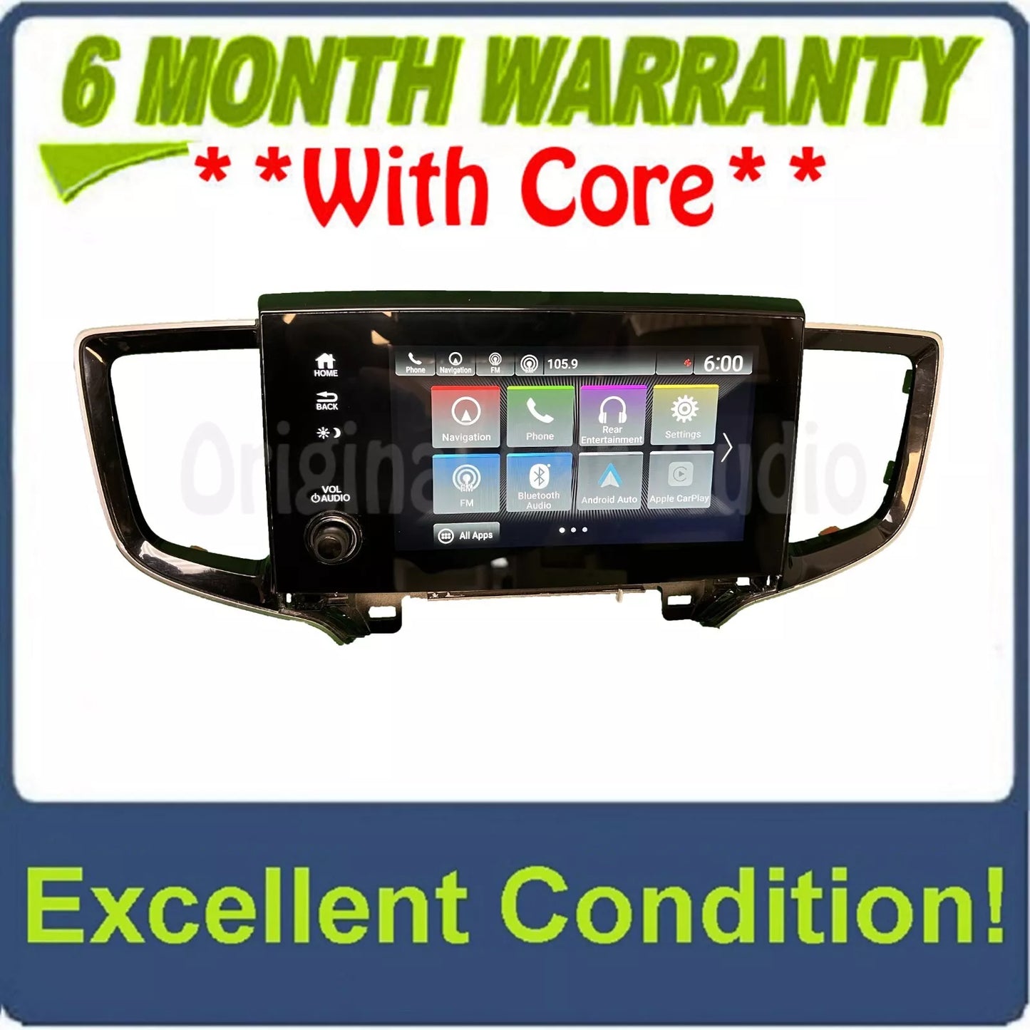 2019-2022 Honda Pilot Passport 8 inch Radio Information 8.0 Display Screen