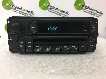 2002 - 2005 Chrysler Dodge Jeep OEM AM FM Radio CD Player Receiver RBK With AUX