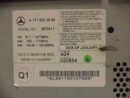 2005 2006 Mercedes Benz SLK350 SLK280 OEM Factory Stereo AM FM Radio CD Player