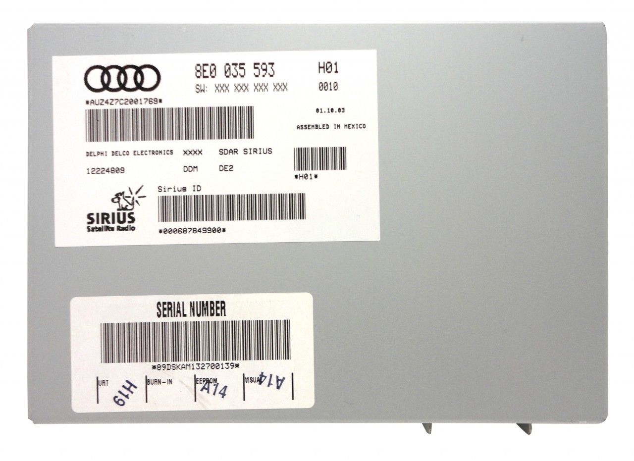 AUDI VW VOLKSWAGEN Sirius Satellite Radio Receiver Tuner Module SAT 8E0 035 593