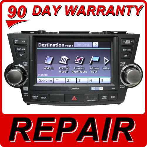 REPAIR 08 09 10 11 12 Toyota HIGHLANDER Radio GPS Navigation DVD Drive FIX E7014