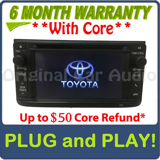 Refurbished 2013 Toyota Highlander OEM JBL Touchscreen APPS SAT HD Radio CD Player