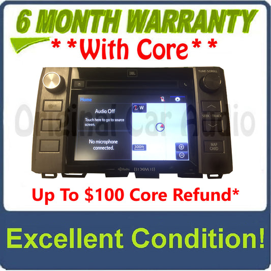 2014 - 2019 TOYOTA TUNDRA JBL OEM Radio CD Player GPS NAVIGATION XM BLUETOOTH Touch Screen