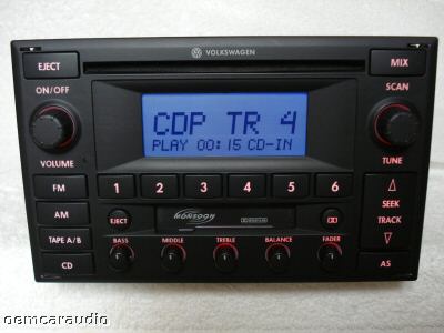 2002 - 2005 VOLKSWAGEN VW MONSOON CD PLAYER CASSETTE TAPE RADIO JETTA PASSAT GOLF PREMUIM 6 1JM 035 157 K, 1JM 035 157 P, 1JM 035 157 PX, 3B7 035 180 G